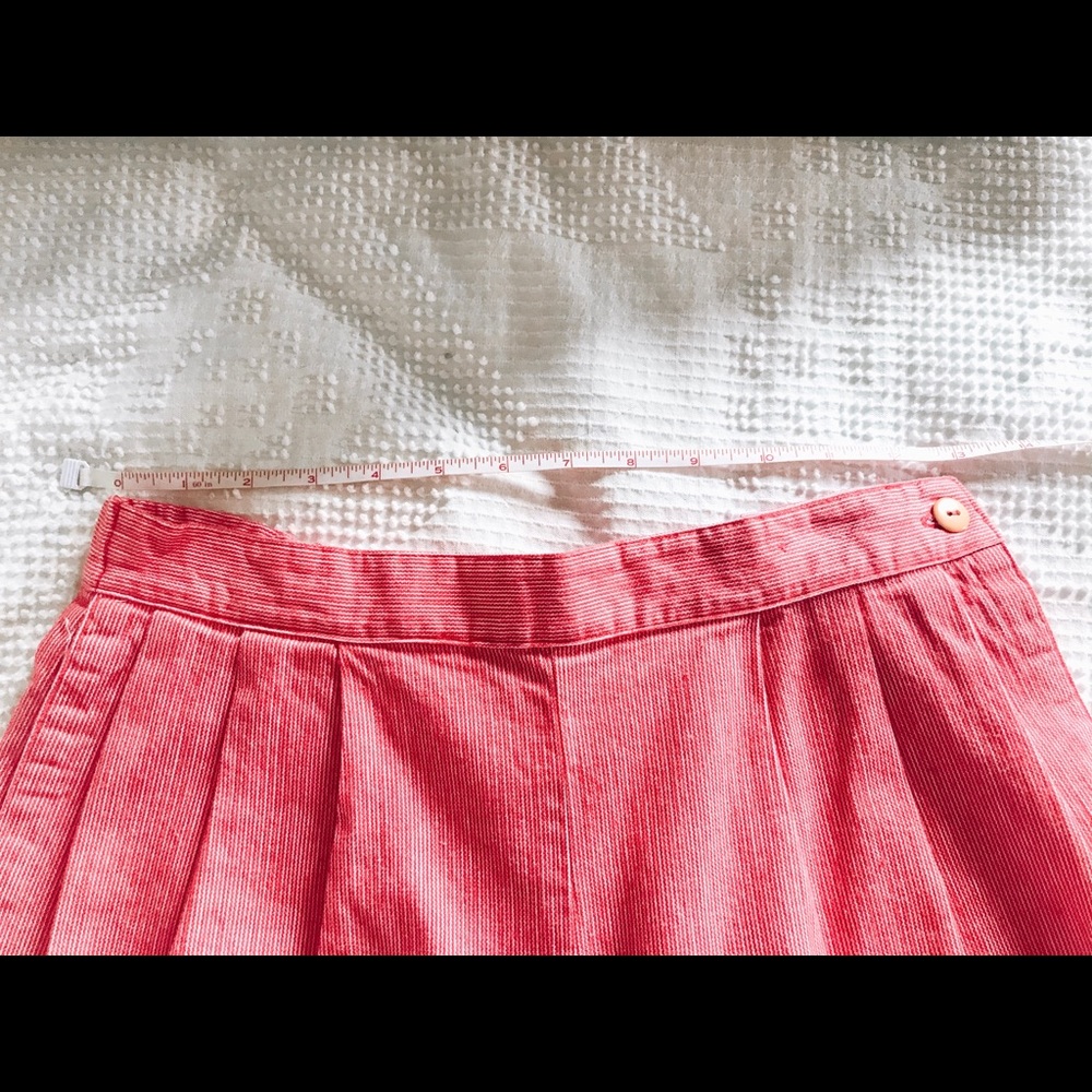 Vintage Pleated Red & White Culottes - Picture 8 of 10